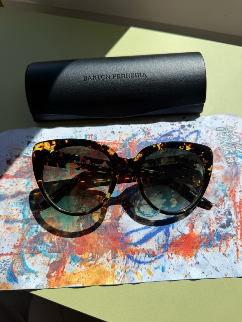 Barton Perreira Cabaret Sunglasses – Tortoise Cat Eye – Retail $490